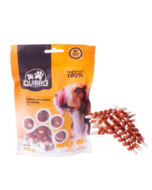 Quibropets Palitos Envueltos en Conejo