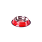 Quibropets Comedero Antideslizante con Costillas de Color Rojo