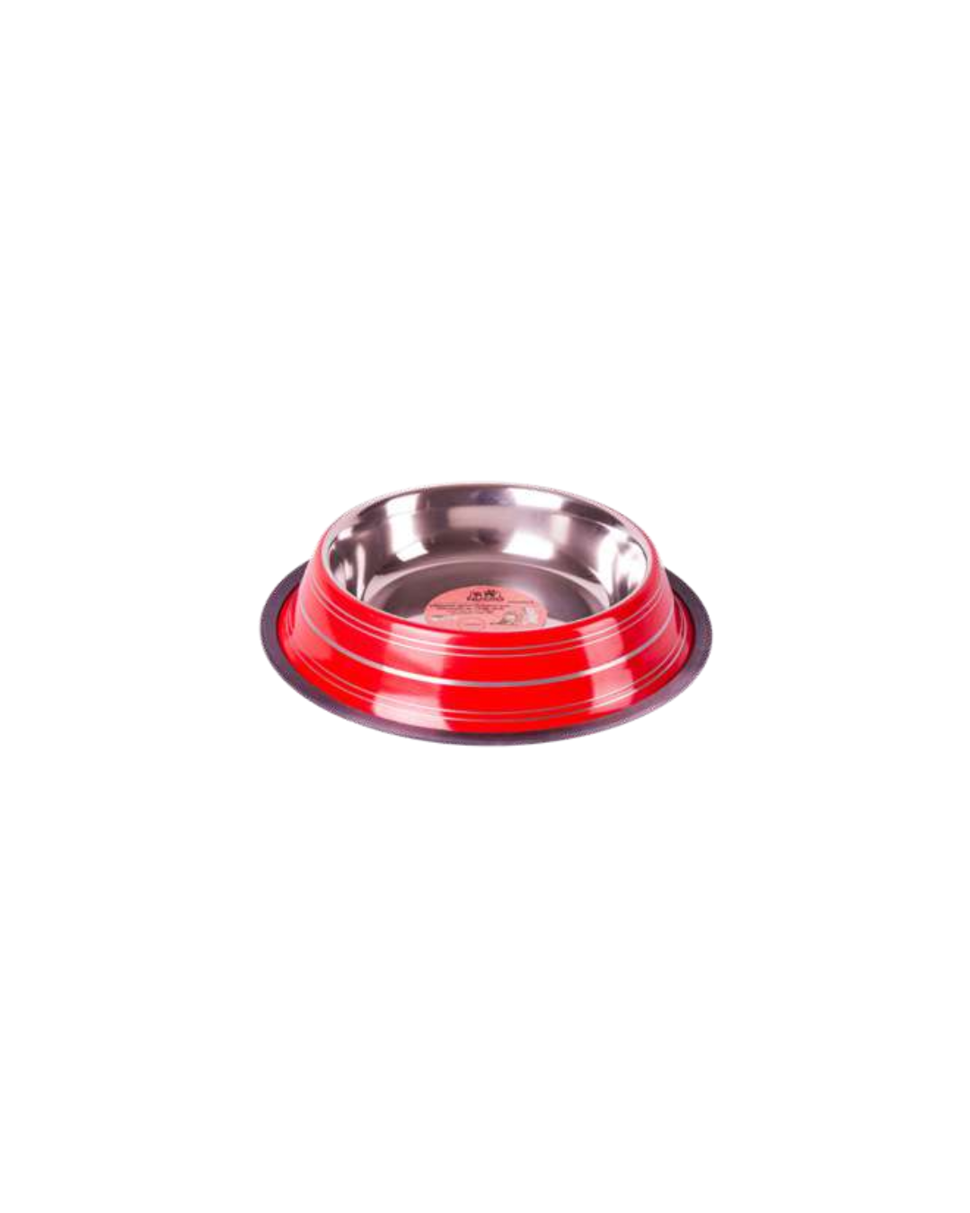 Quibropets Comedero Antideslizante con Costillas de Color Rojo
