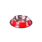 Quibropets Comedero Antideslizante con Costillas de Color Rojo