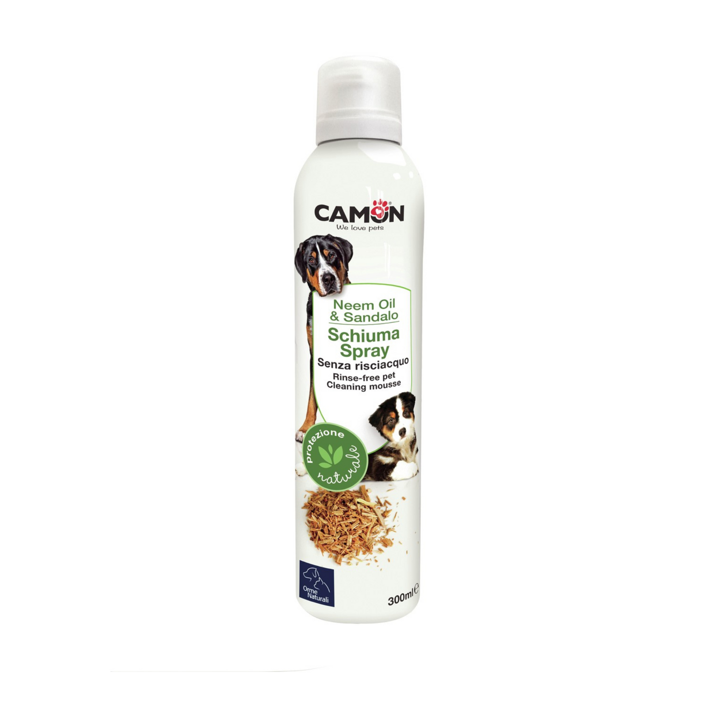 Camon Espuma Spray sin Enjuague con Neem y Sándalo