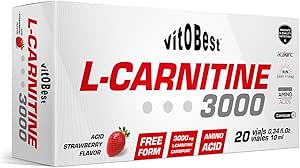 Vit.O.BestL-CARNITINE 3000-20 Viales 10 ml FRESA ACIDA - Suplementos Alimentación y Suplementos Deportivos - Vitobest (Copia)