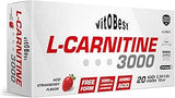 Vit.O.BestL-CARNITINE 3000-20 Viales 10 ml FRESA ACIDA - Suplementos Alimentación y Suplementos Deportivos - Vitobest (Copia)