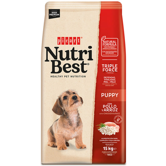 Picart Nutribest Puppy Pollo y Arroz 15 Kg