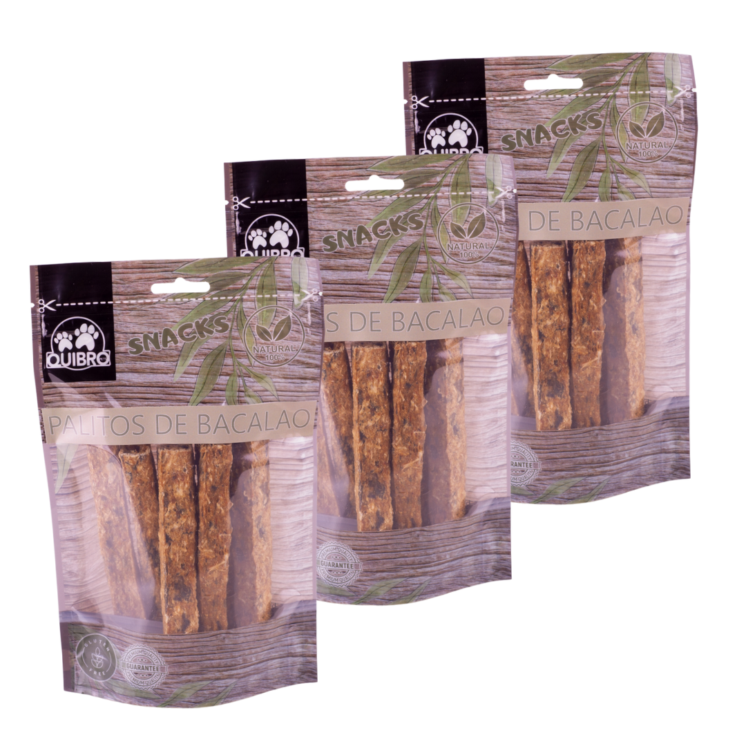 Quibropets Palitos de Bacalao (3x125g)